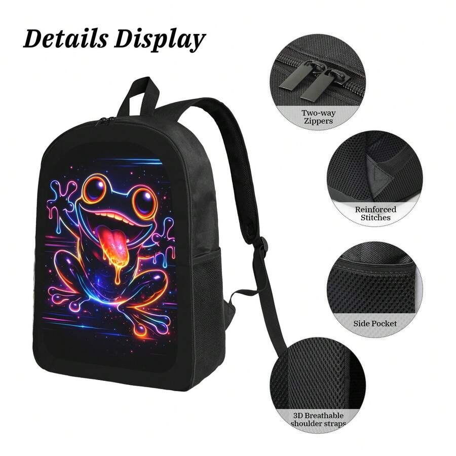 Fashion Backpack Women - Cyber Frog Backpack Stylish Casual Lightweight