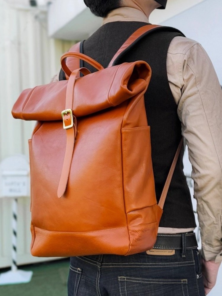 Large Capacity Mens Genuine Le - Leather Backpack Vintage 리뷰 및 가격
