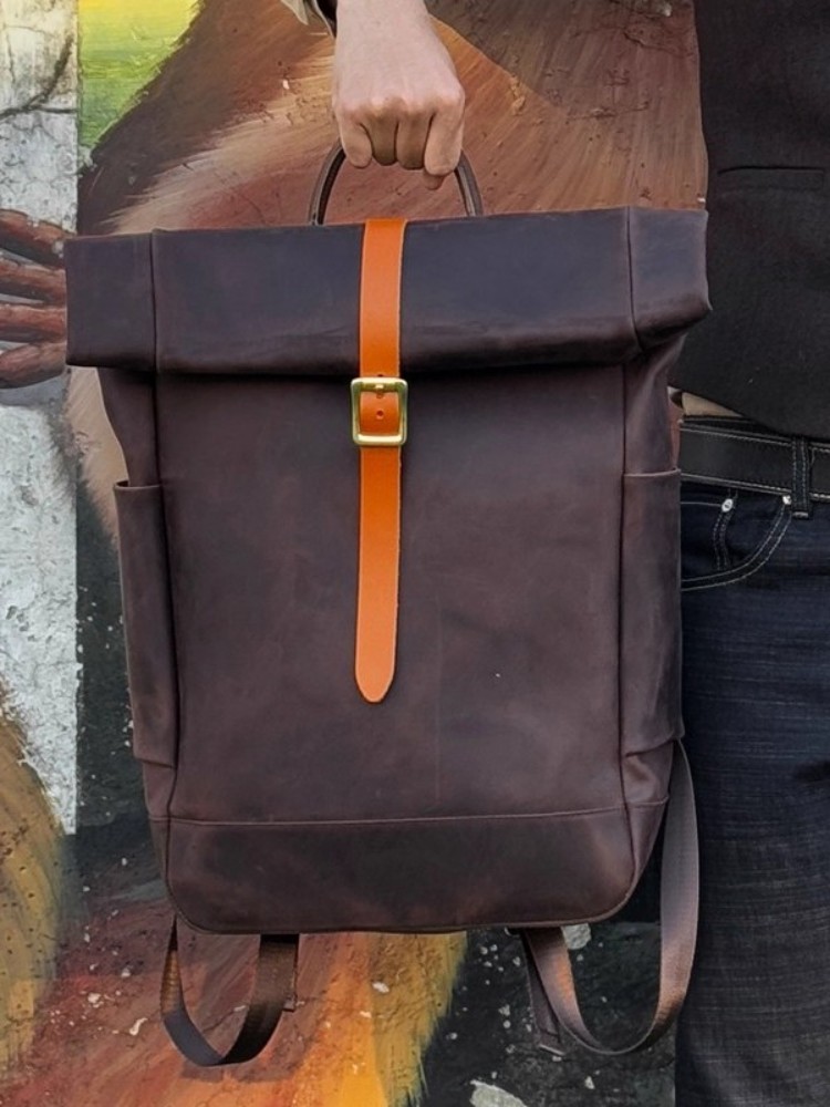 Large Capacity Mens Genuine Le - Leather Backpack Vintage 리뷰 및 가격