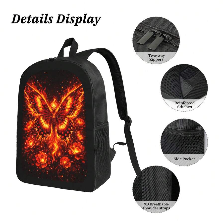 Flame Phoenix Butterfly Backpa - Fashion Backpack Women 리뷰 및 가격