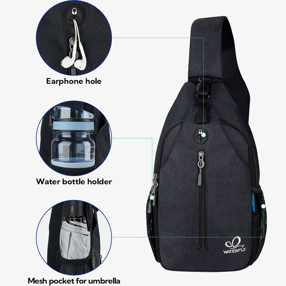 WATERFLY Crossbody Sling Bag C - Sling Backpack Shoulder 리뷰 및 가격