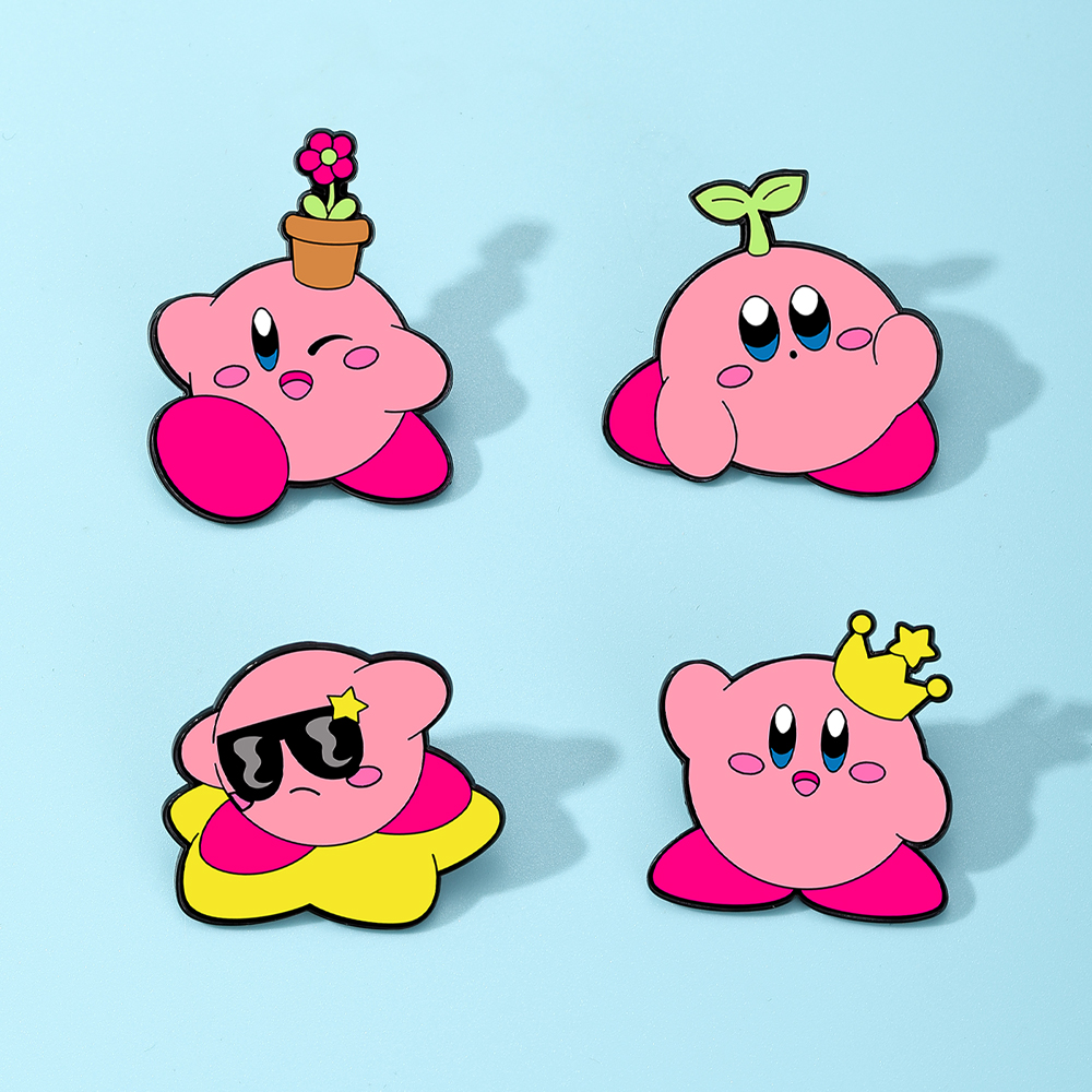 4pcs Kirby Enamel Lapel Pins S - Fashion Backpack Women 리뷰 및 가격
