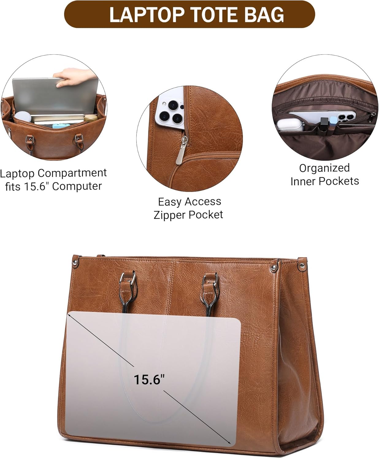 2 in 1 Laptop Tote Bag with In - Laptop Backpack 15.6 리뷰 및 가격