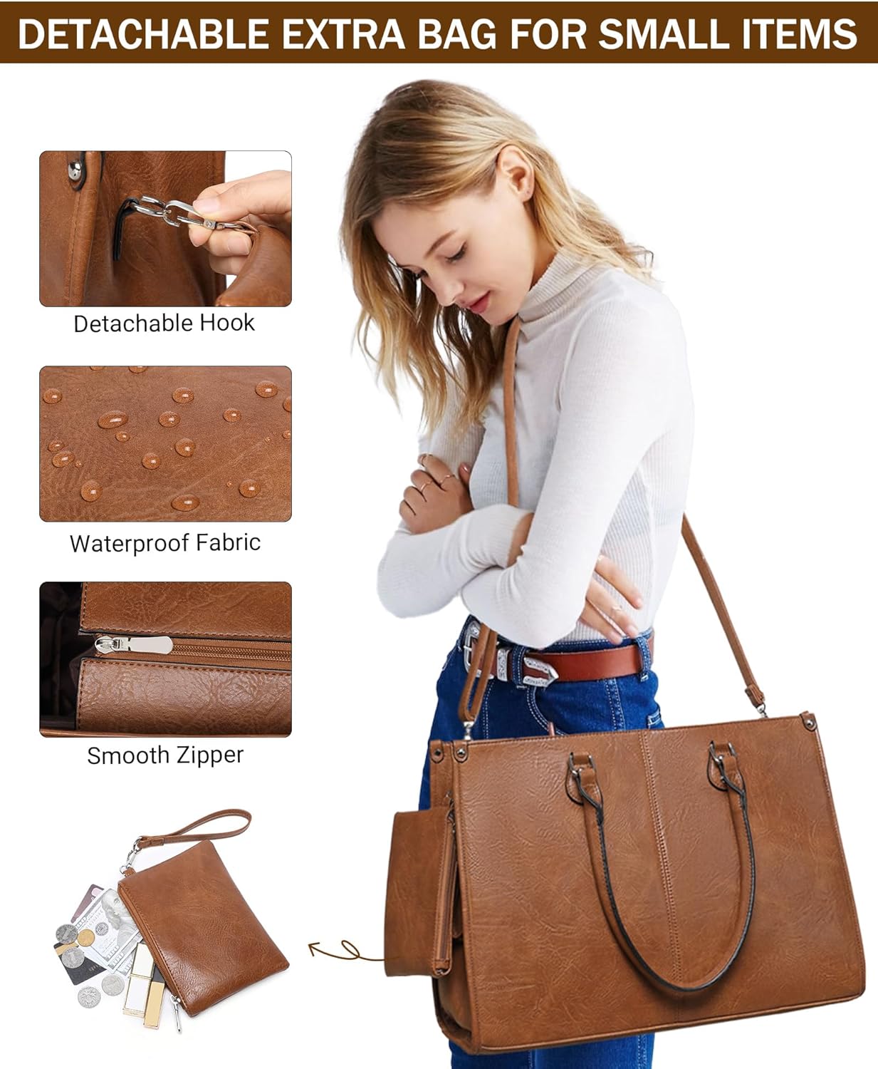 2 in 1 Laptop Tote Bag with In - Laptop Backpack 15.6 리뷰 및 가격