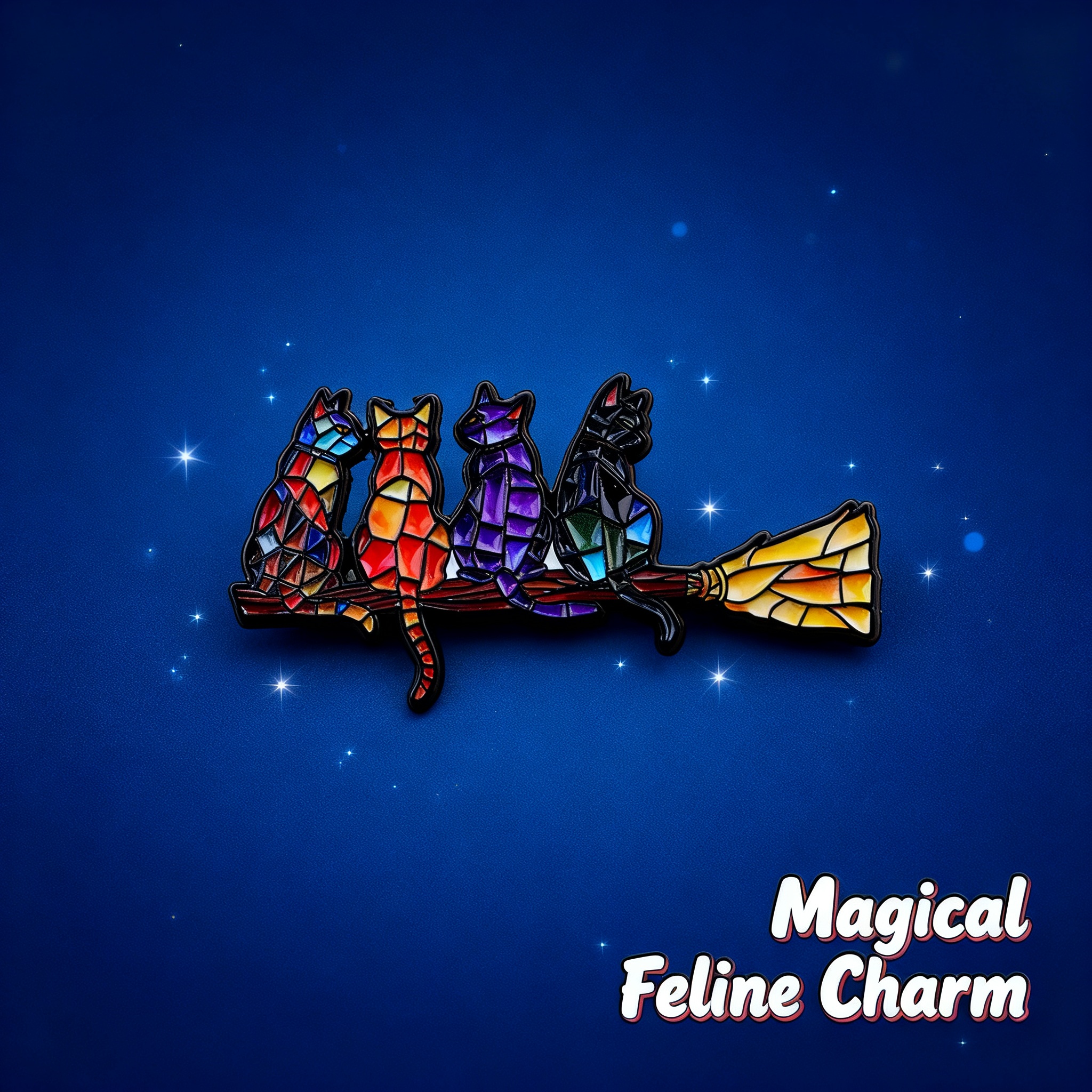 Colorful Cat Enamel Pin Witch  - Fashion Backpack Women 리뷰 및 가격