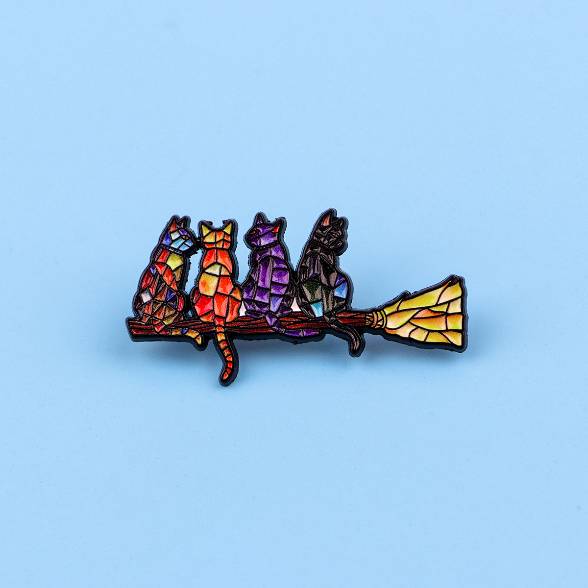 Colorful Cat Enamel Pin Witch  - Fashion Backpack Women 리뷰 및 가격