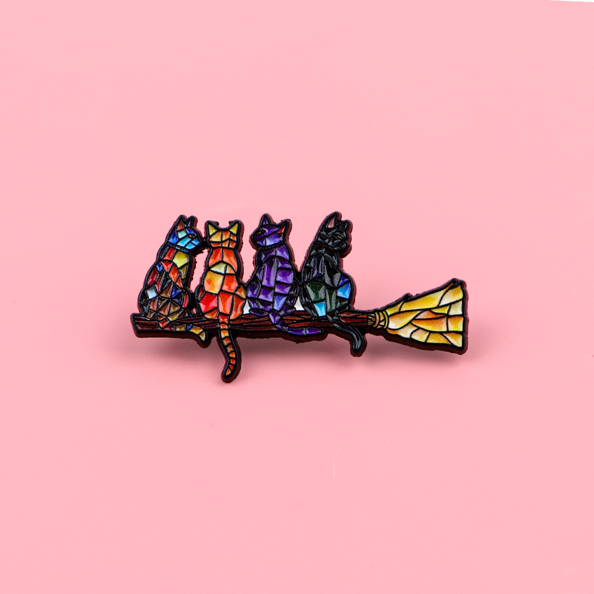 Colorful Cat Enamel Pin Witch  - Fashion Backpack Women 리뷰 및 가격