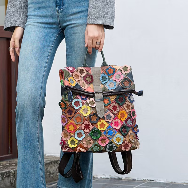 Vintage Women Genuine Leather  - Fashion Backpack Women 리뷰 및 가격
