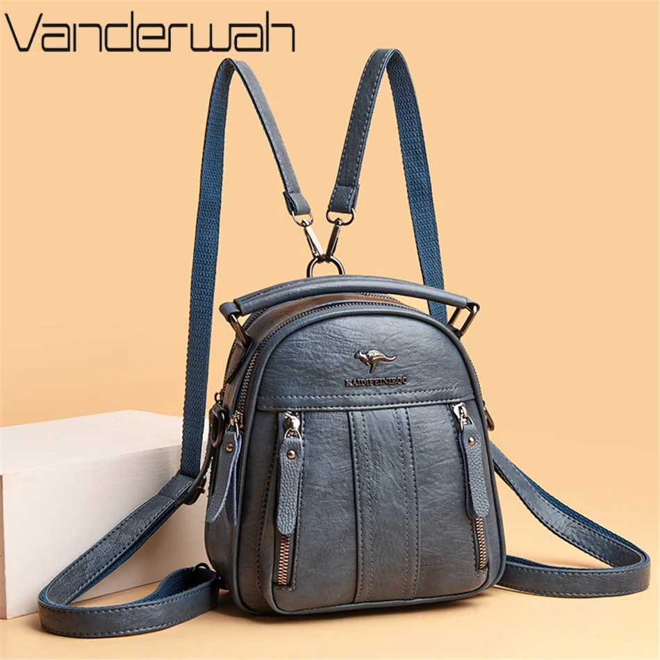4 In 1 Leather Backpacks Multi - Leather Backpack Vintage 리뷰 및 가격