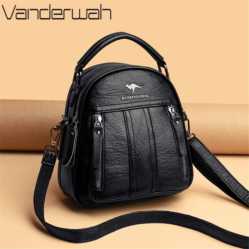 4 In 1 Leather Backpacks Multi - Leather Backpack Vintage 리뷰 및 가격