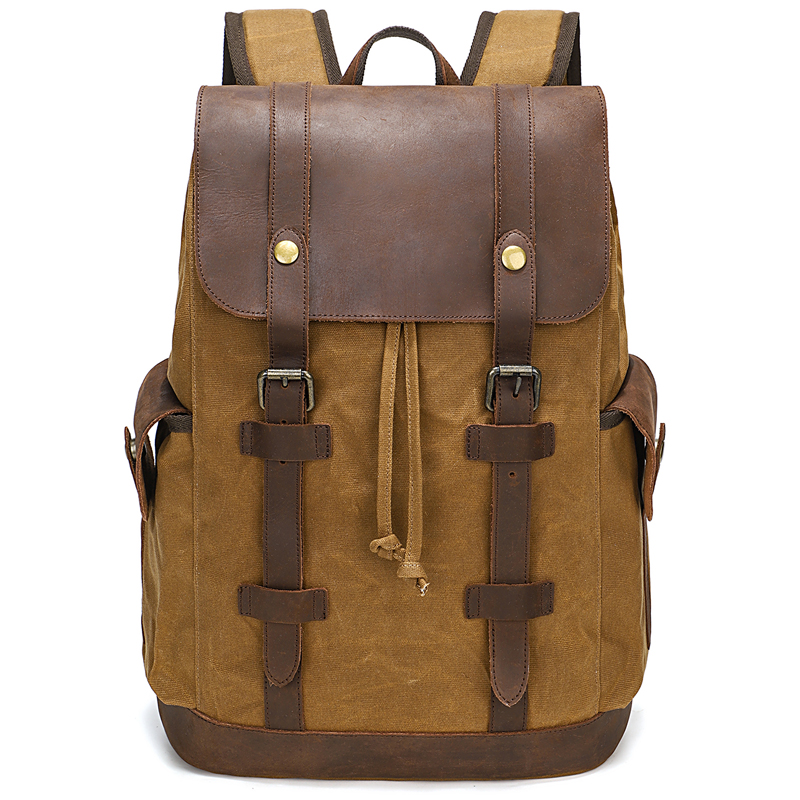 Men's Backpack Vintage Waxed C - Leather Backpack Vintage 리뷰 및 가격