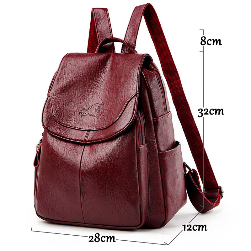 9 Color Women Soft Leather Bac - Leather Backpack Vintage 리뷰 및 가격