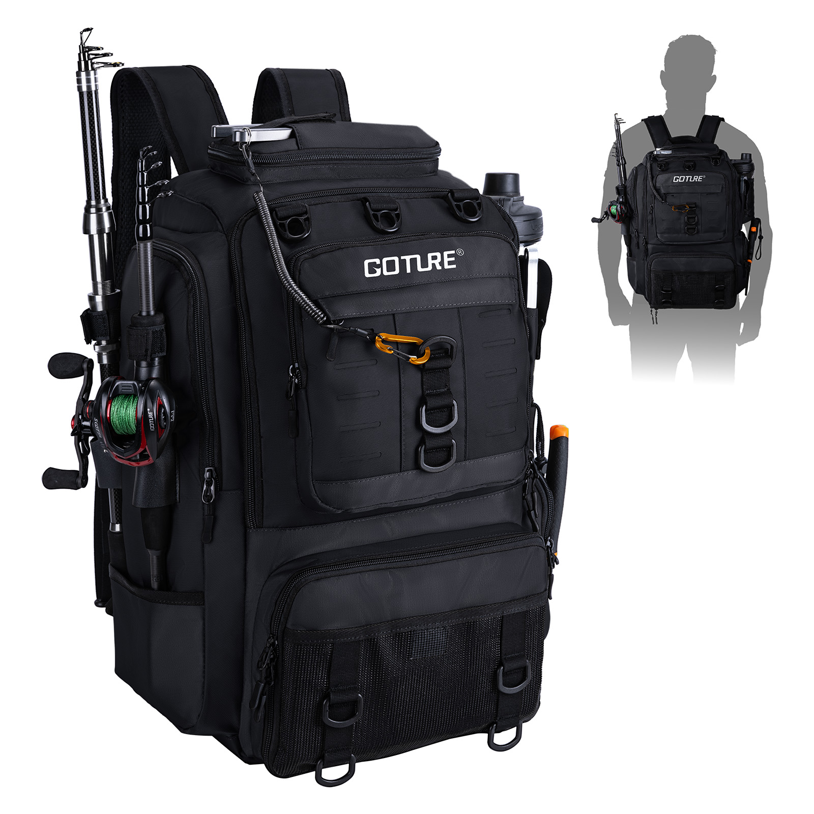 Goture Fishing Bag with Rod Ho - Backpack Insert Organizer 리뷰 및 가격