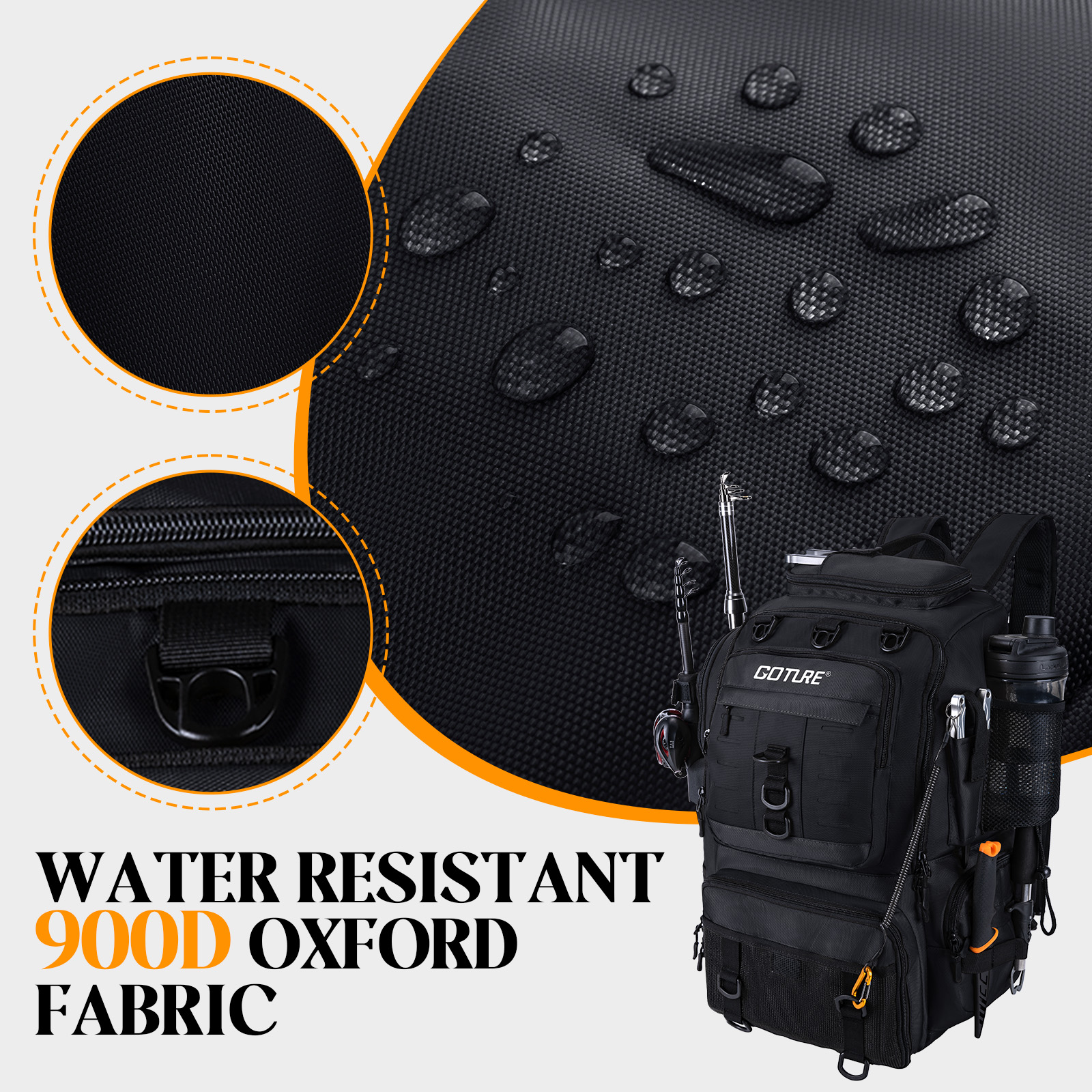 Goture Fishing Bag with Rod Ho - Backpack Insert Organizer 리뷰 및 가격