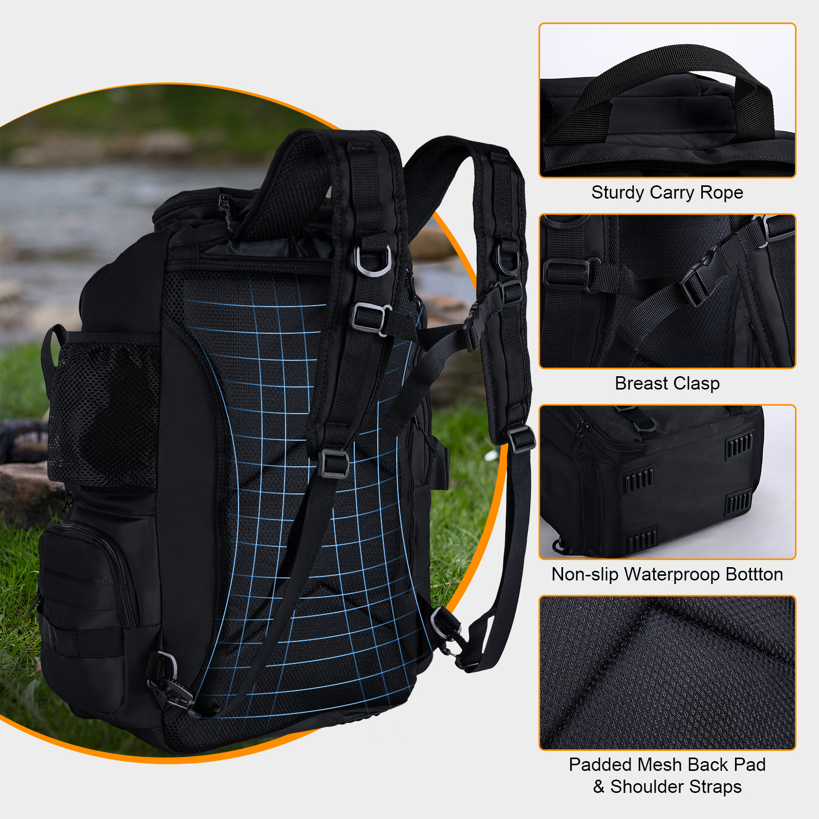 Goture Fishing Bag with Rod Ho - Backpack Insert Organizer 리뷰 및 가격