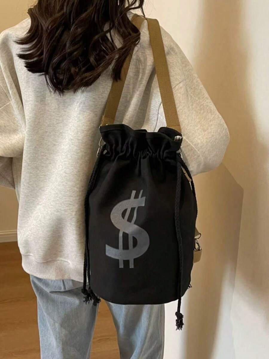 Black Canvas Drawstring Crossb - Canvas Backpack Casual 리뷰 및 가격