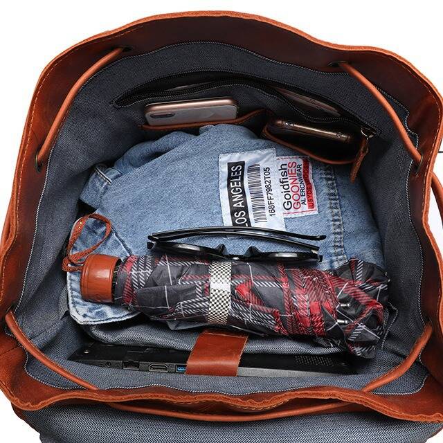 XZAN Men S Bags Fashion Europe - Leather Backpack Vintage 리뷰 및 가격