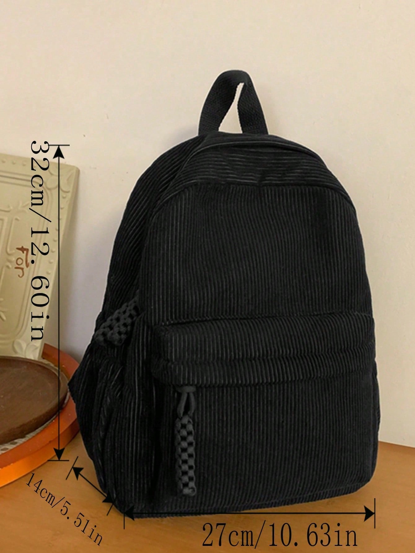 Solid Color Corduroy Fabric Fa - Fashion Backpack Women 리뷰 및 가격
