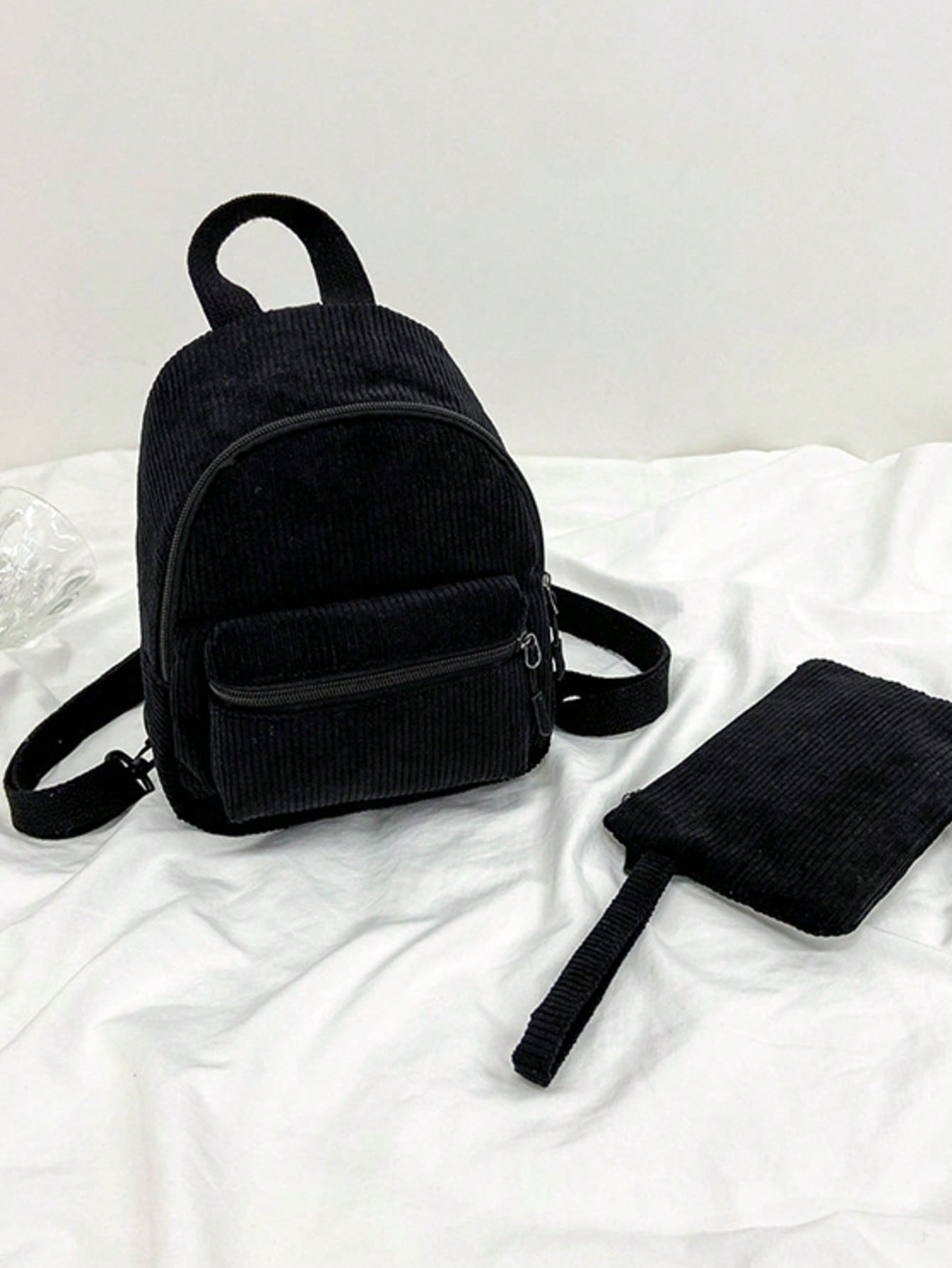 Solid Color Corduroy Fabric Fa - Fashion Backpack Women 리뷰 및 가격