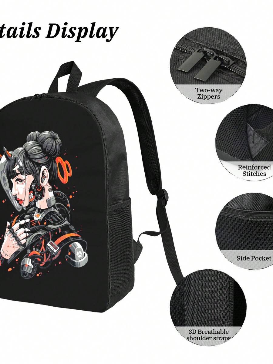 Cyberpunk Cyborg Girl Waterpro - Travel Backpack Anti Theft 리뷰 및 가격