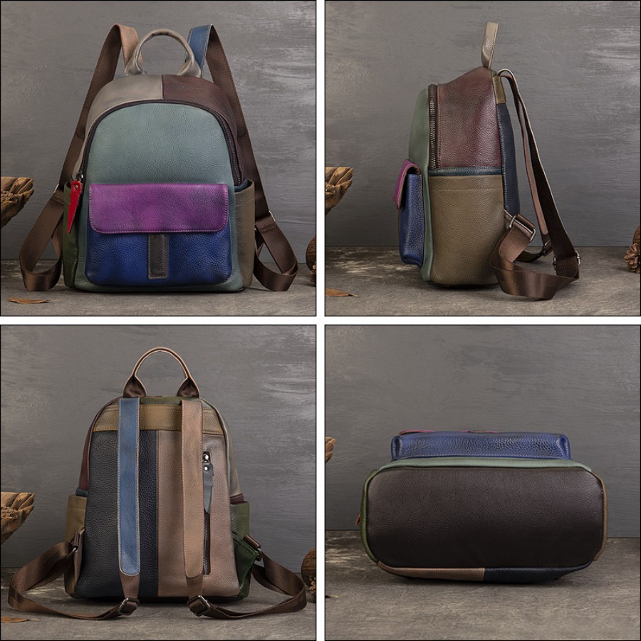 【New Arrival】 Vintage Color Bl - Leather Backpack Vintage 리뷰 및 가격