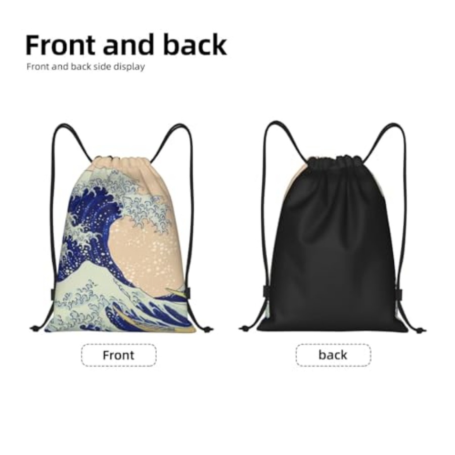 Japanese Kanagawa Ocean Great  - Drawstring Gym Bag 리뷰 및 가격