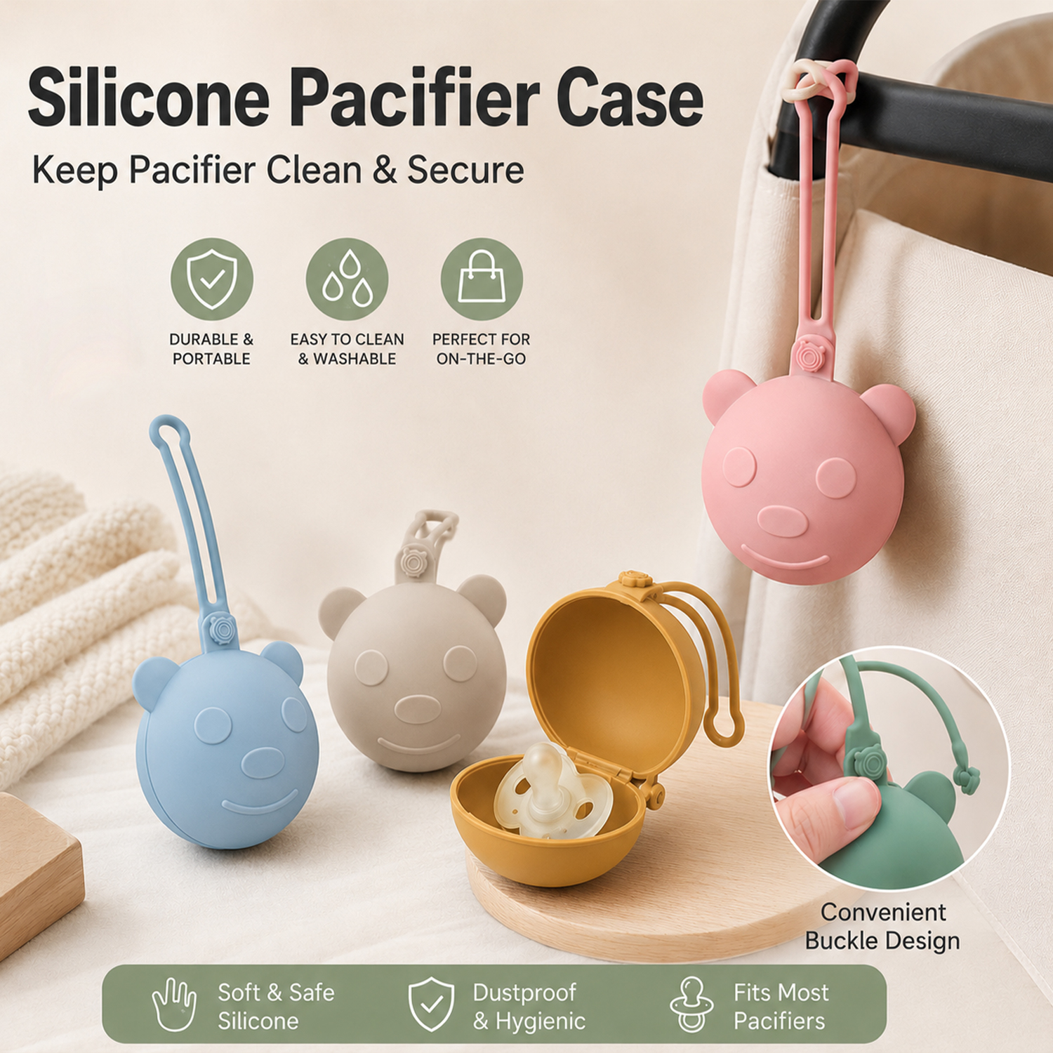 Bear-shaped portable silicone  - Backpack Diaper Bag 리뷰 및 가격