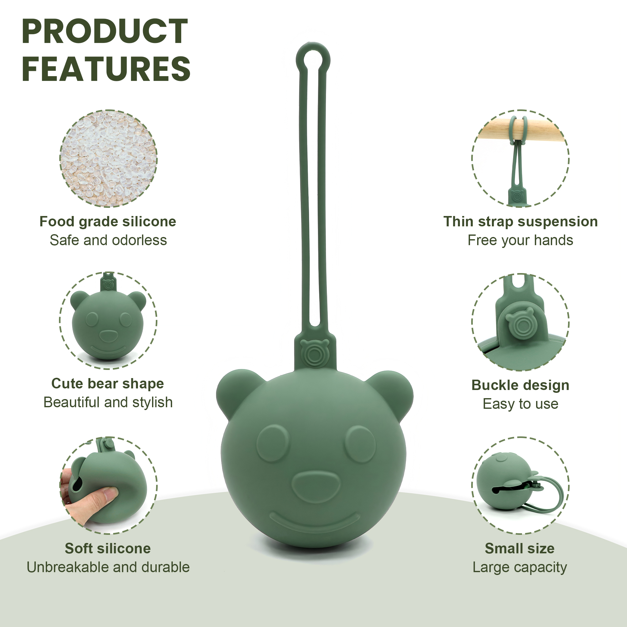 Bear-shaped portable silicone  - Backpack Diaper Bag 리뷰 및 가격