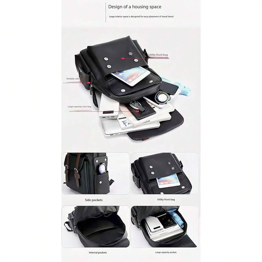 PU Leather Backpack For Men An - Laptop Backpack 15.6 리뷰 및 가격