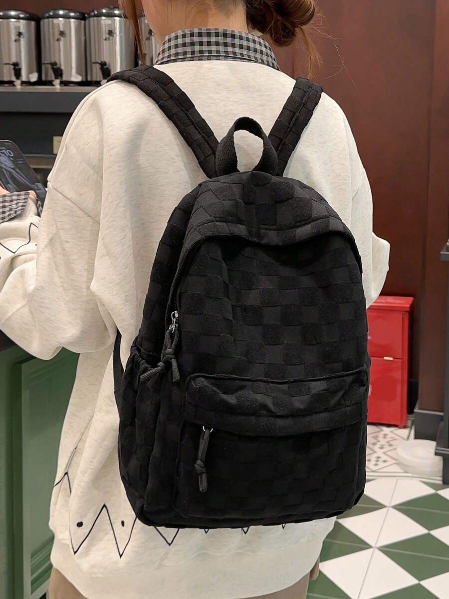 Womens Patchwork Plaid Faux Fu - Fashion Backpack Women 리뷰 및 가격