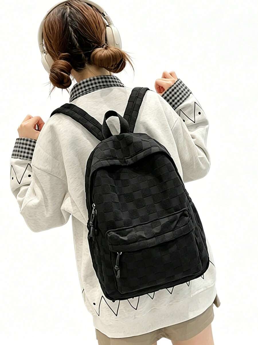 Womens Patchwork Plaid Faux Fu - Fashion Backpack Women 리뷰 및 가격