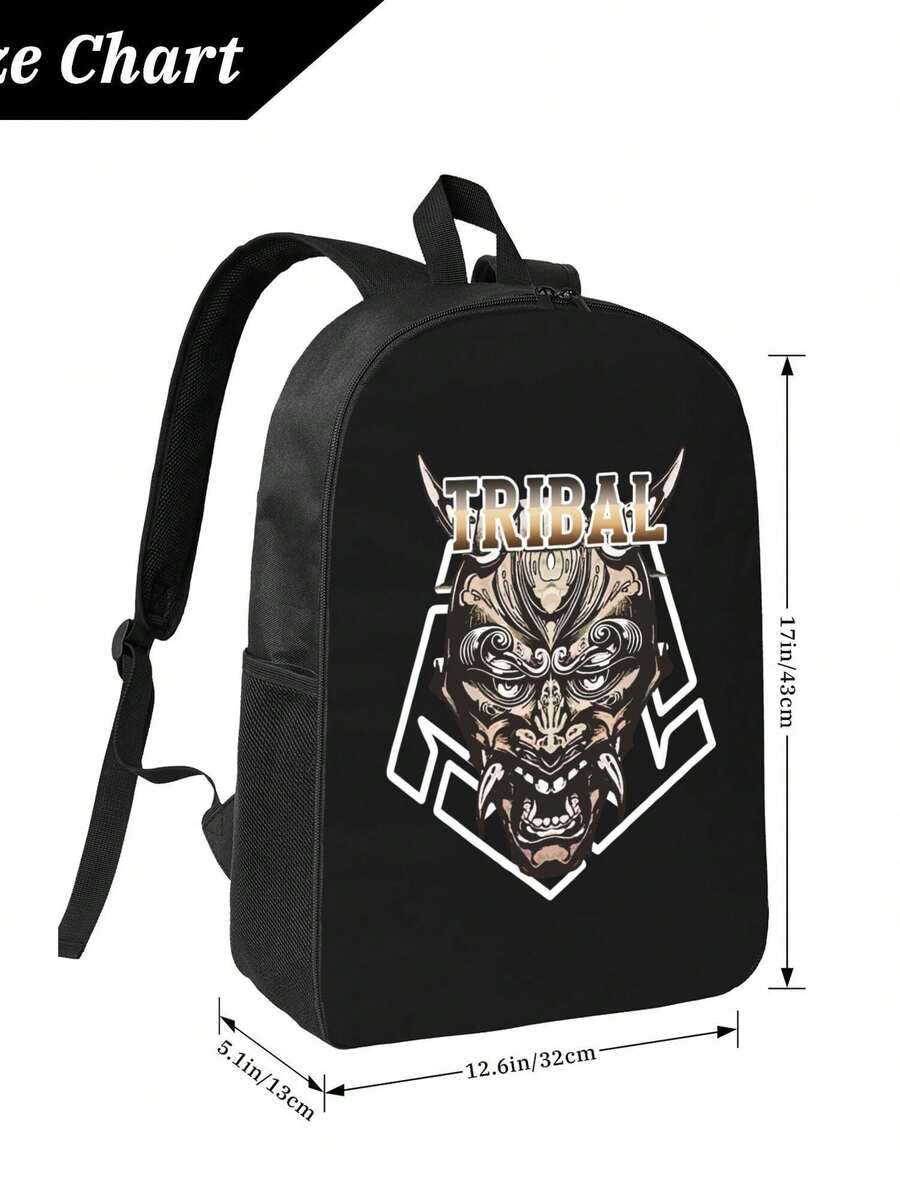 Tribal Demon Print Waterproof  - Travel Backpack Anti Theft 리뷰 및 가격