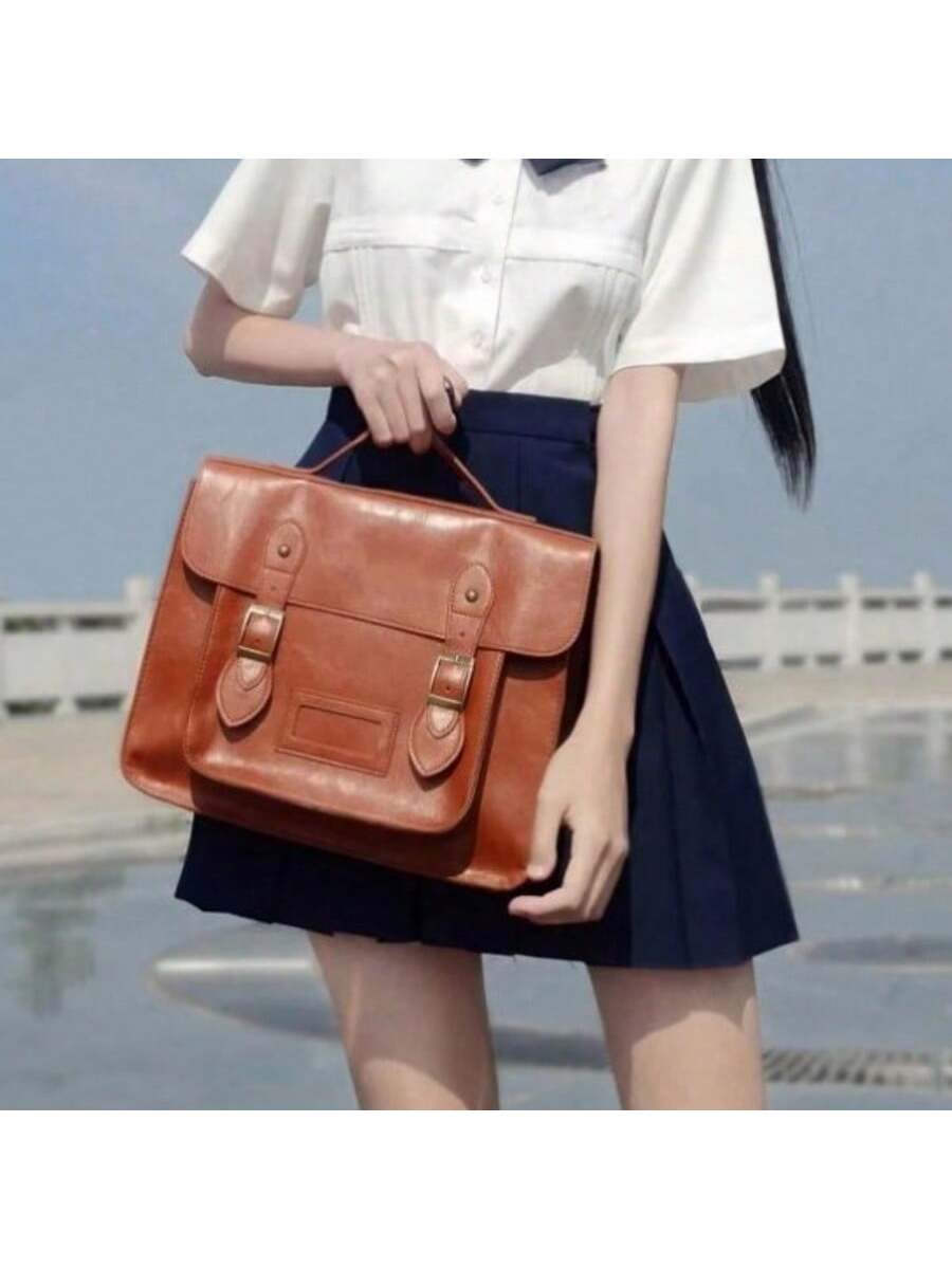 Retro British Style Satchel Ba - Leather Backpack Vintage 리뷰 및 가격