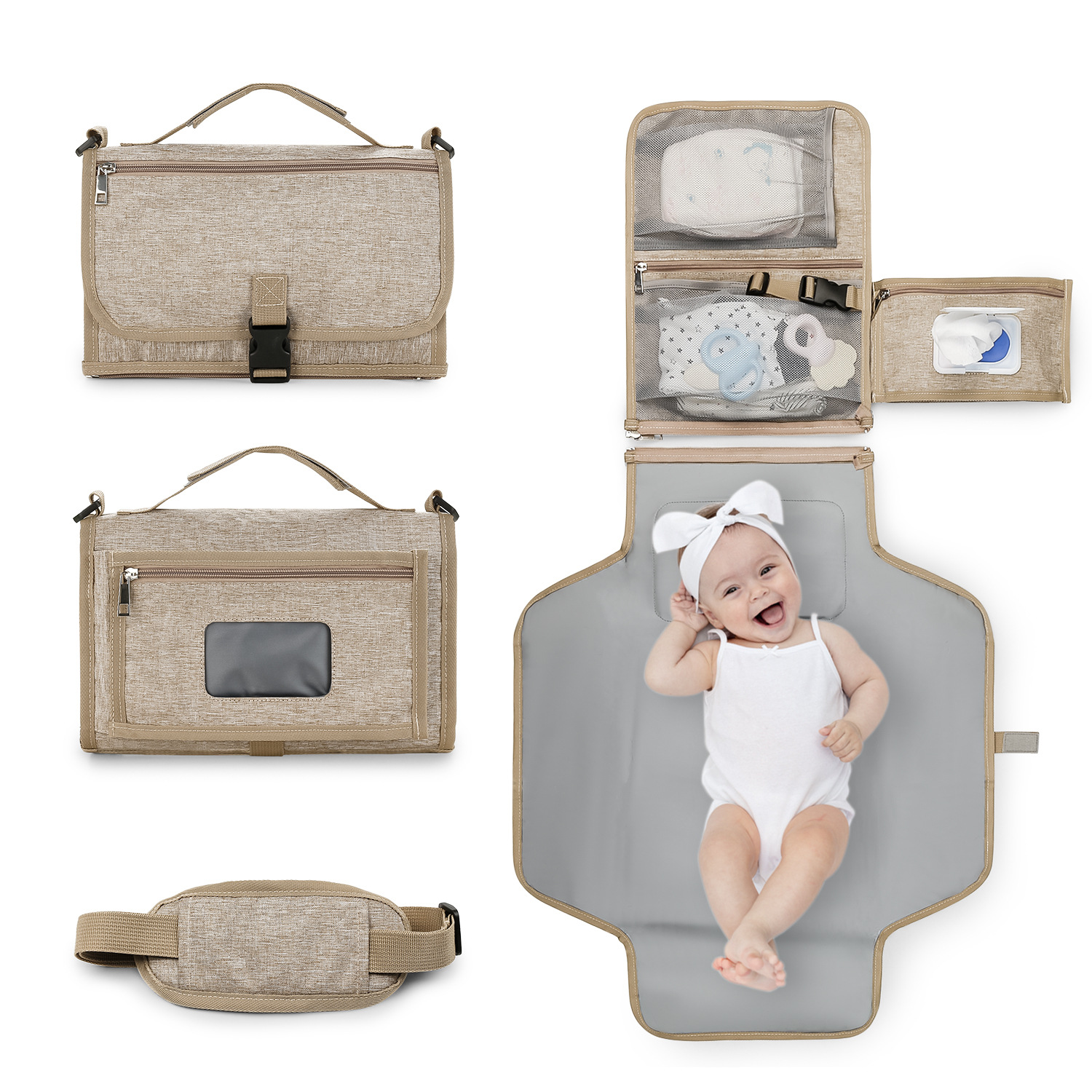 3 in 1 Diaper Changing Pad Por - Backpack Diaper Bag 리뷰 및 가격