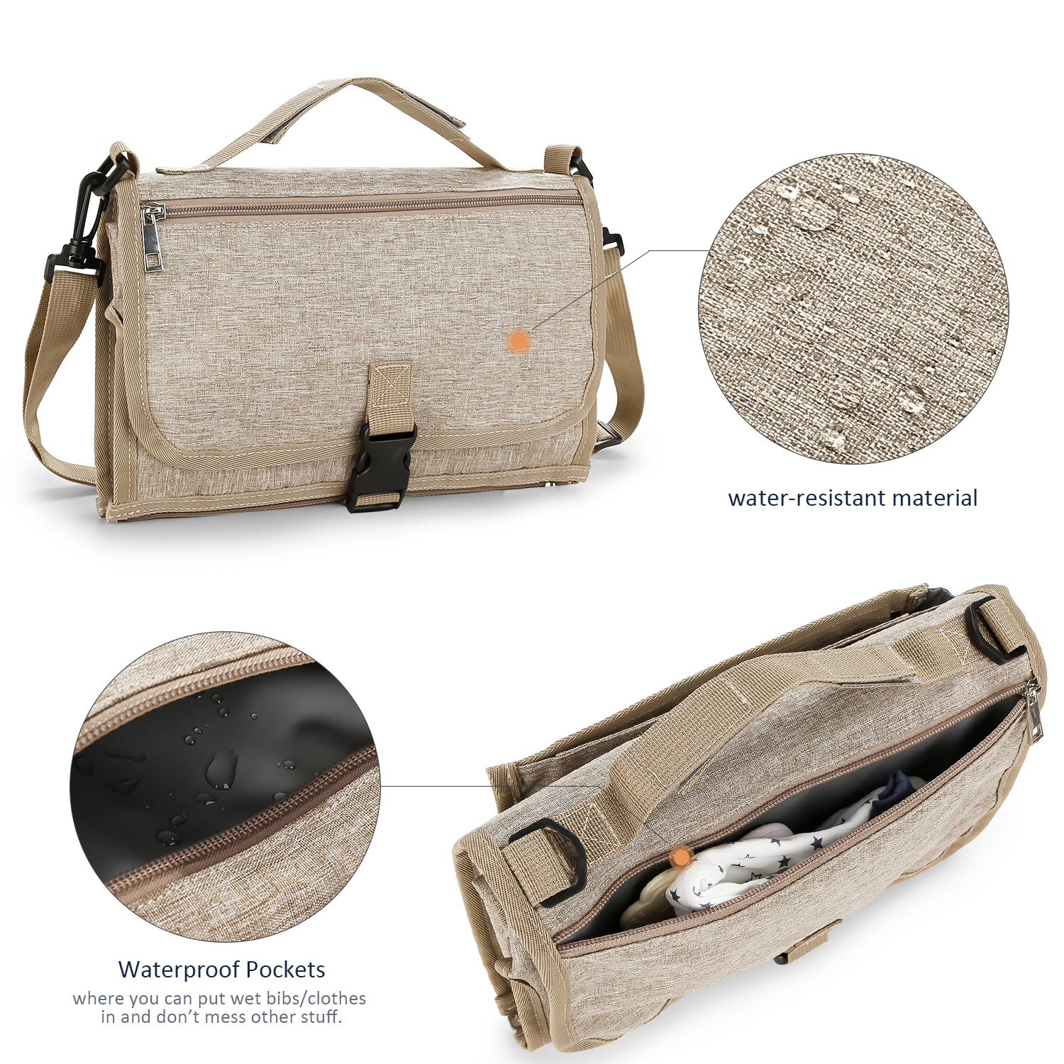 3 in 1 Diaper Changing Pad Por - Backpack Diaper Bag 리뷰 및 가격