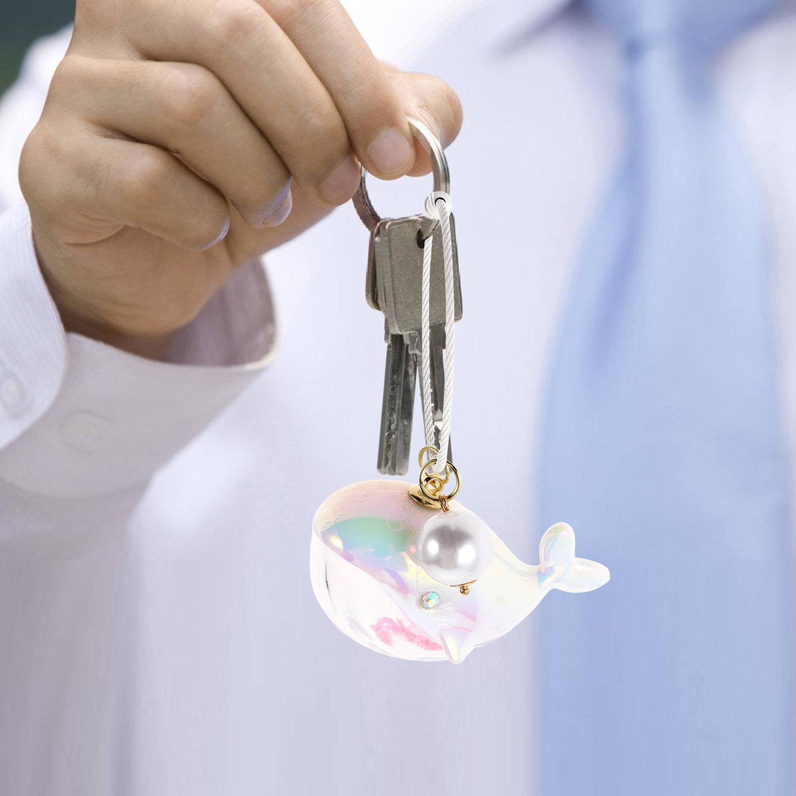 Adorable Whale Keychain Charm  - Mini Backpack Purse 리뷰 및 가격