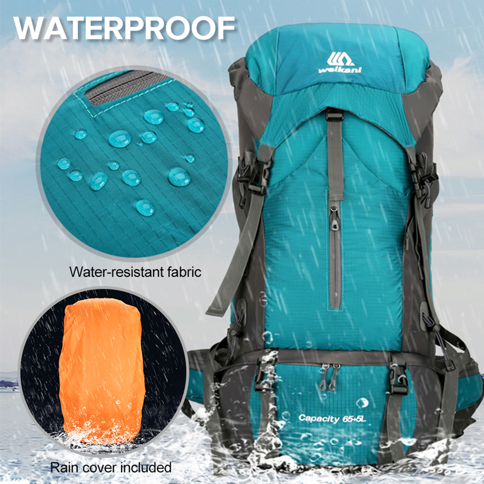 70L Extra Large Backpack for 3 - Rain Cover Backpack 리뷰 및 가격