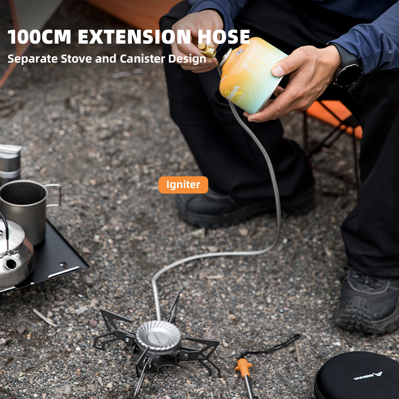 BISINNA Camping Stove 4000W Hi - Foldable Backpack Small 리뷰 및 가격
