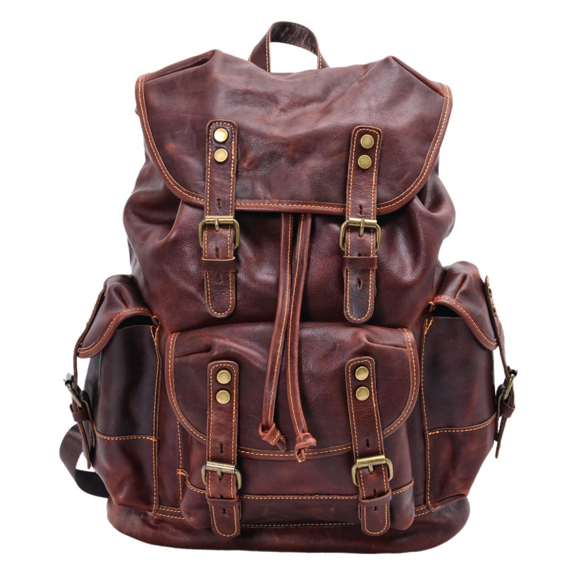 European and American vintage  - Leather Backpack Vintage 리뷰 및 가격