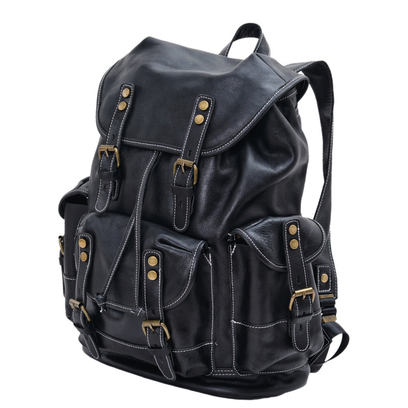 European and American vintage  - Leather Backpack Vintage 리뷰 및 가격