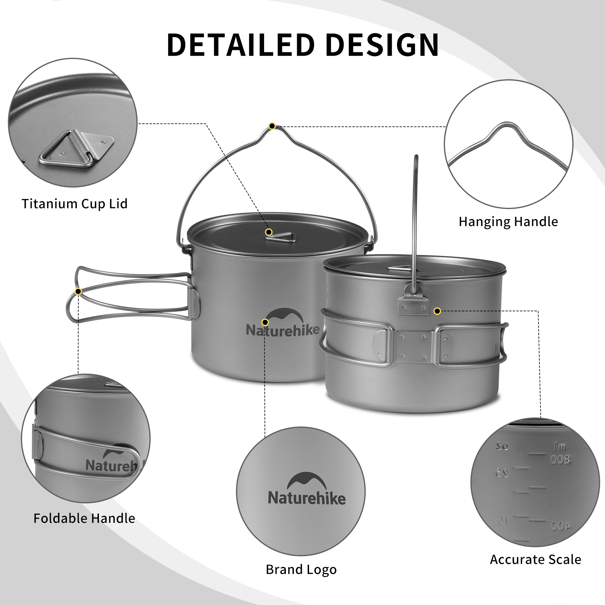 Naturehike 900ml Titanium Pot  - Foldable Backpack Small 리뷰 및 가격