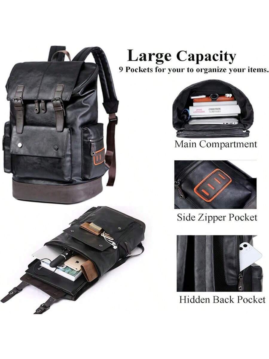 Vintage Black Leather Laptop B - Leather Backpack Vintage 리뷰 및 가격