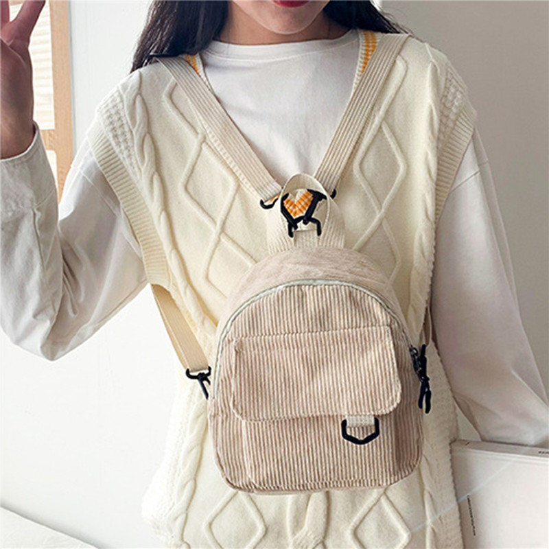 Solid Color Mini Backpack Cord - Fashion Backpack Women 리뷰 및 가격
