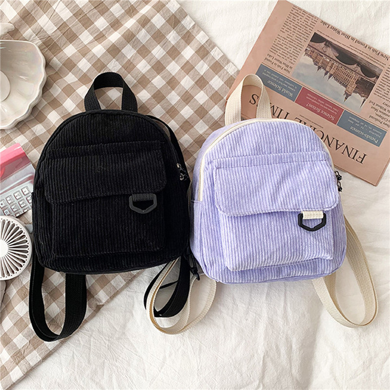 Solid Color Mini Backpack Cord - Fashion Backpack Women 리뷰 및 가격
