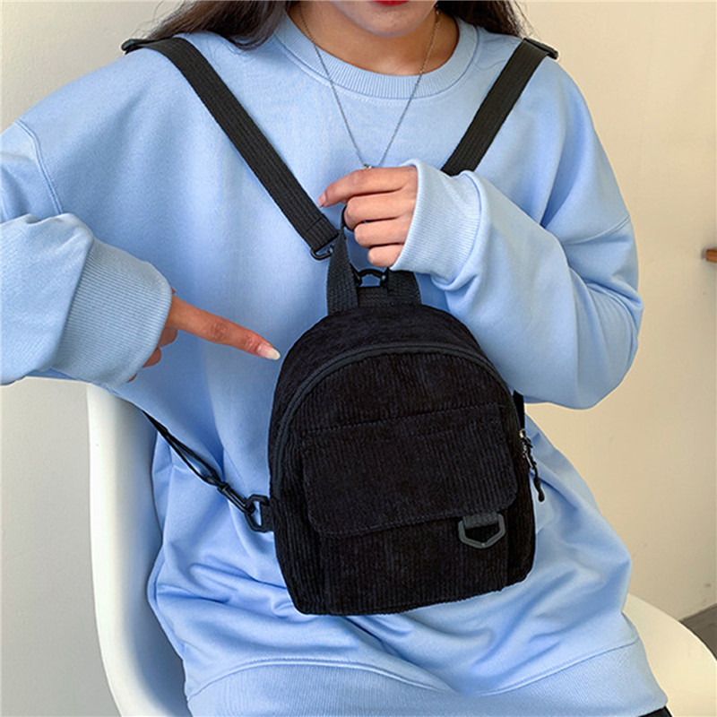 Solid Color Mini Backpack Cord - Fashion Backpack Women 리뷰 및 가격