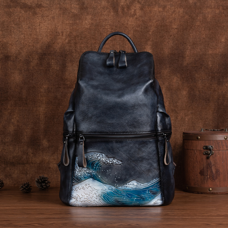 Genuine Real Soft Leather Wome - Leather Backpack Vintage 리뷰 및 가격