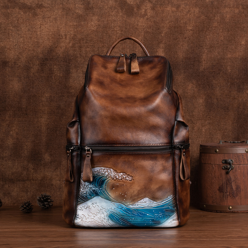 Genuine Real Soft Leather Wome - Leather Backpack Vintage 리뷰 및 가격