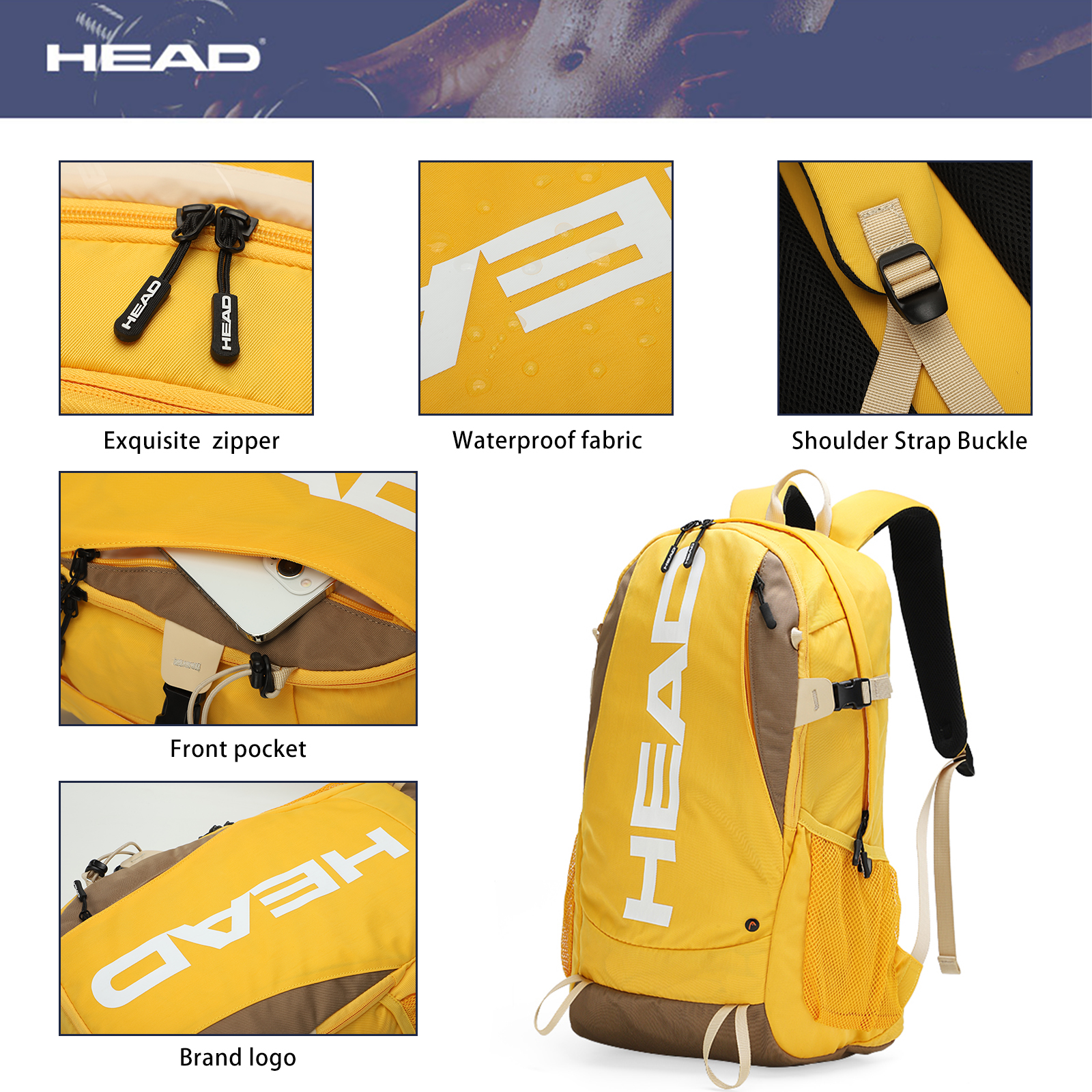 HEAD Waterproof Sport Gym Back - Laptop Backpack 15.6 리뷰 및 가격