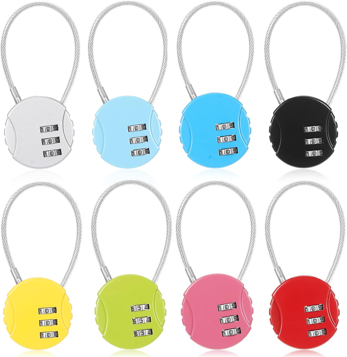 8 Pack Combination Wire Lock 3 - Backpack Lock Combo 리뷰 및 가격