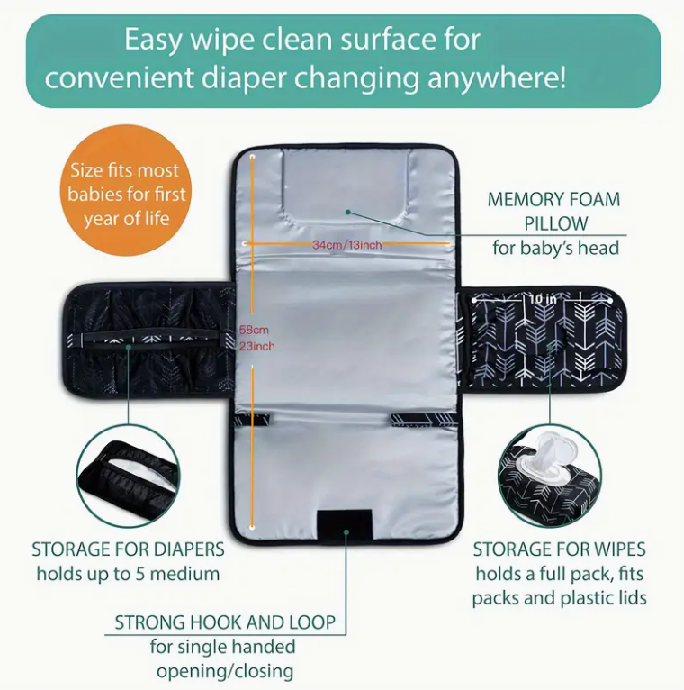 Portable Changing Pad for Diap - Backpack Diaper Bag 리뷰 및 가격